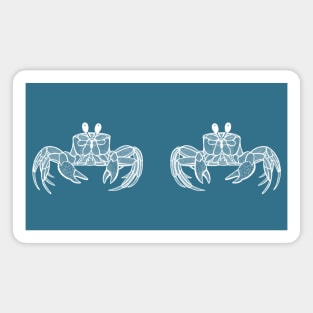 Ghost Crabs in Love - cute and fun animal design - on blue Magnet